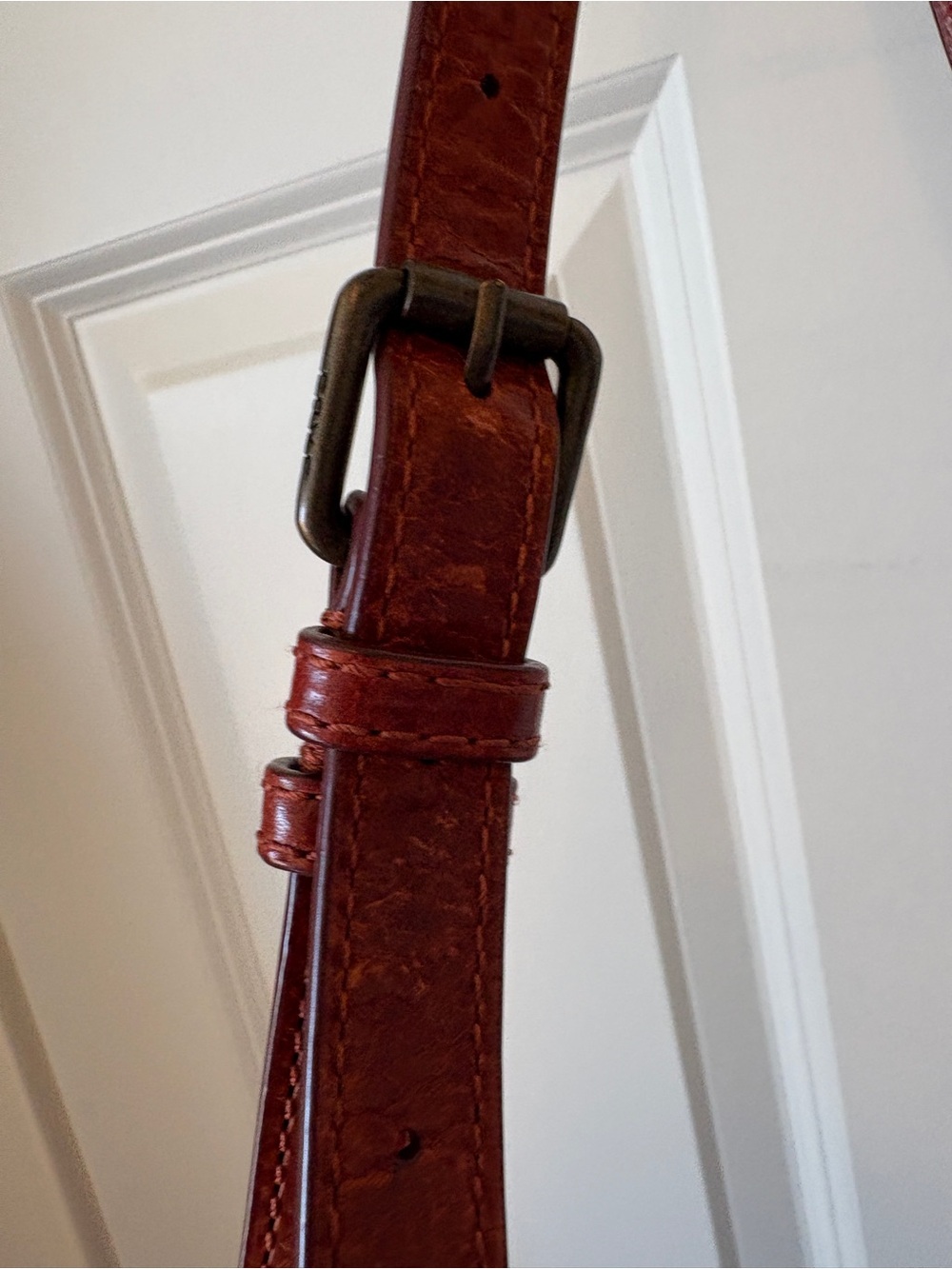 Frye Red Brown Leather Crossbody Bag - Picture 7 of 11
